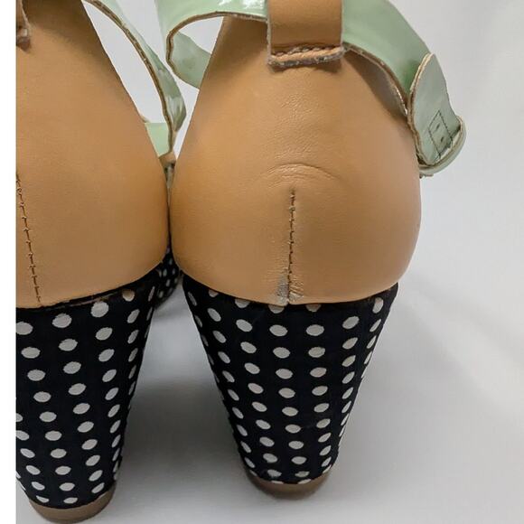 Anthropologie Pilcro and the Letterpress Polka Dot Wedge Heels Size 7M - Picture 12 of 14